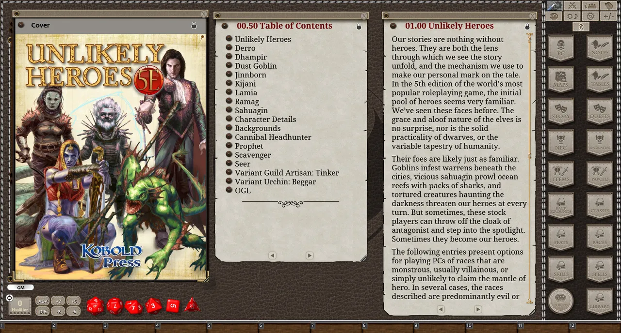 Fantasy Grounds - Unlikely Heroes (5E) Screenshot 3