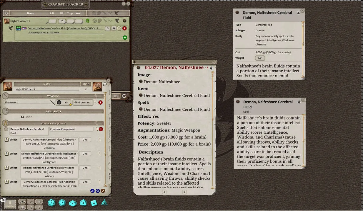 Fantasy Grounds - Creature Components Volume 1 (5E) Screenshot 1