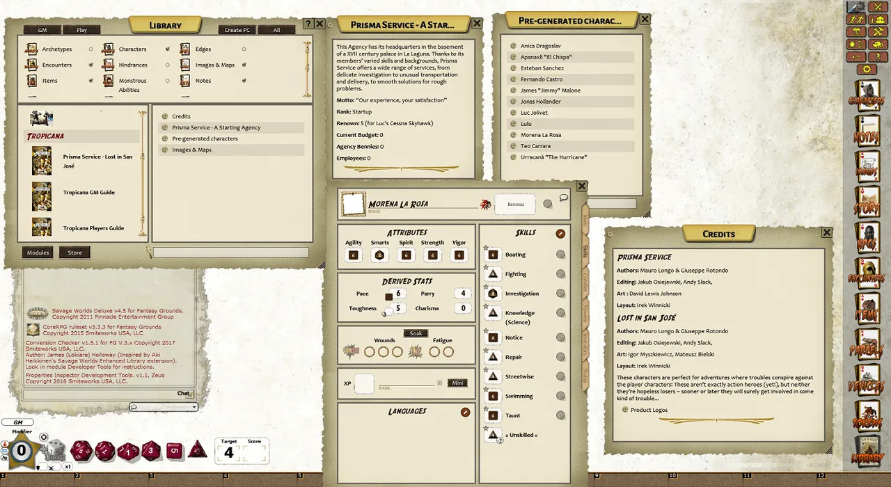 Fantasy Grounds - Tropicana Campaign Setting (Savage Worlds) Screenshot 1