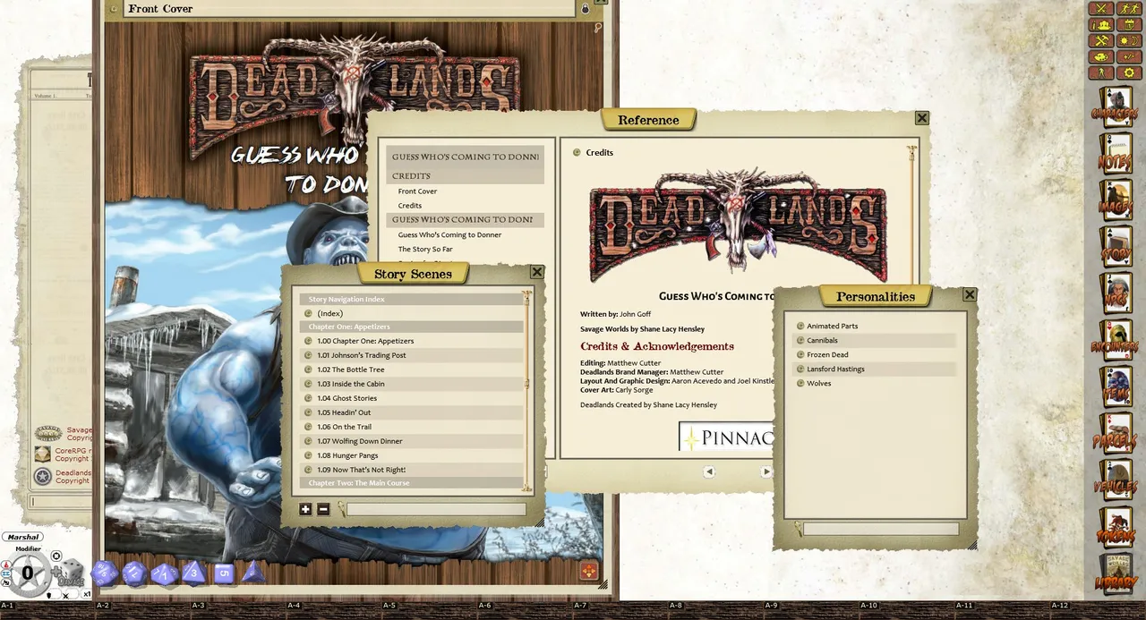 Fantasy Grounds - Deadlands Reloaded: Guess Who's Coming to Donner? (Savage Worlds) Screenshot 1