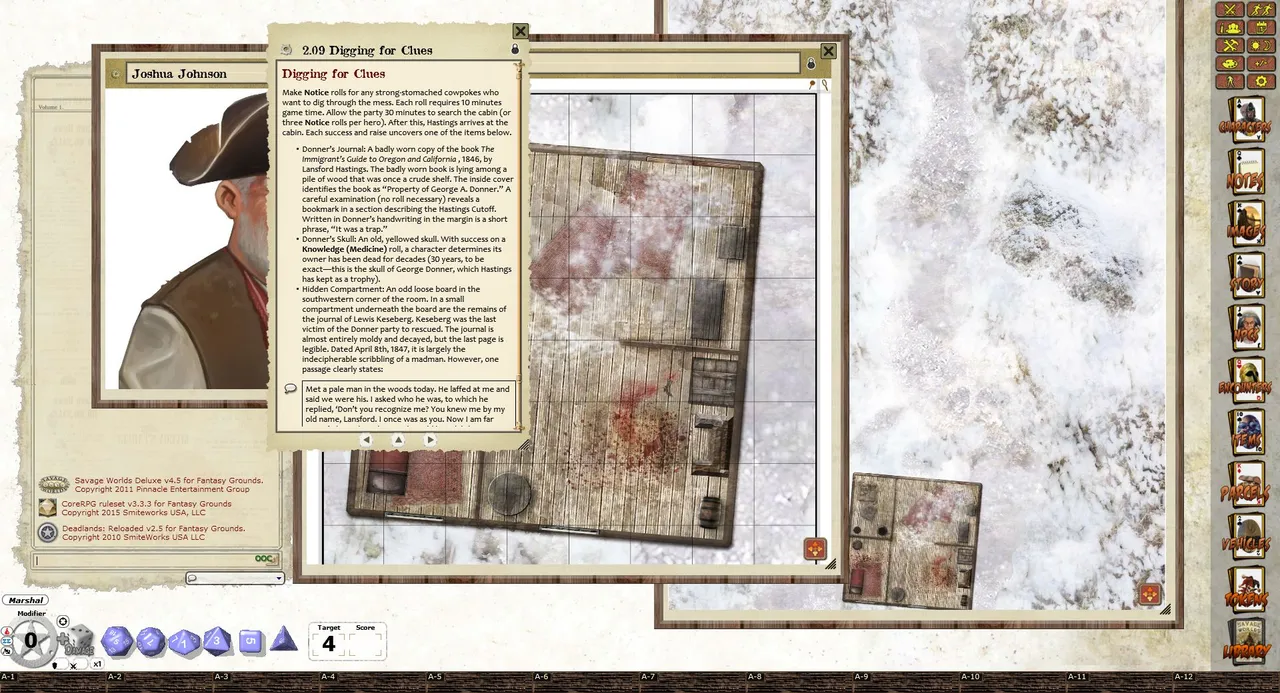 Fantasy Grounds - Deadlands Reloaded: Guess Who's Coming to Donner? (Savage Worlds) Screenshot 3