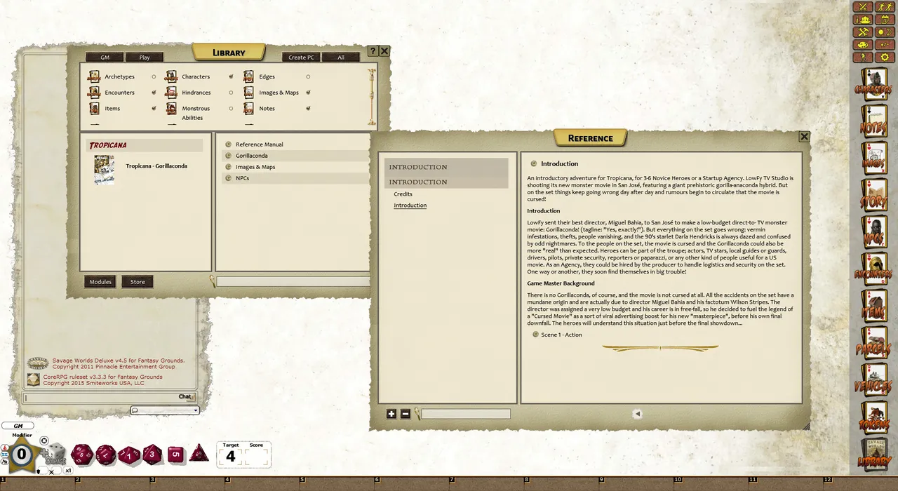 Fantasy Grounds - Tropicana: Gorillaconda (Savage Worlds) Screenshot 1