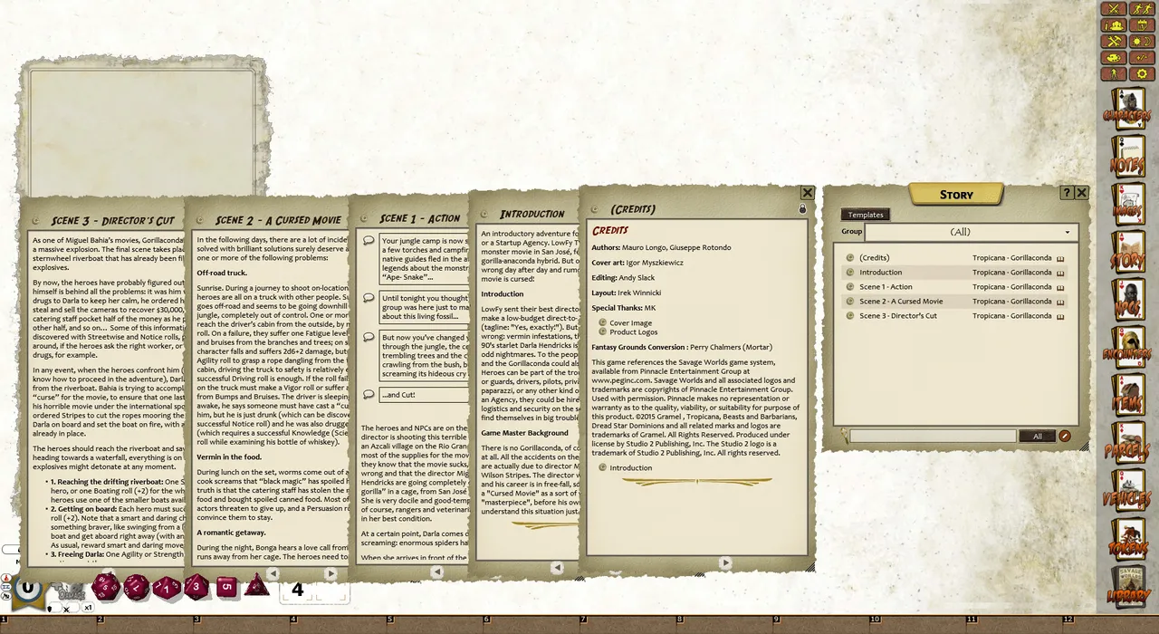 Fantasy Grounds - Tropicana: Gorillaconda (Savage Worlds) Screenshot 0
