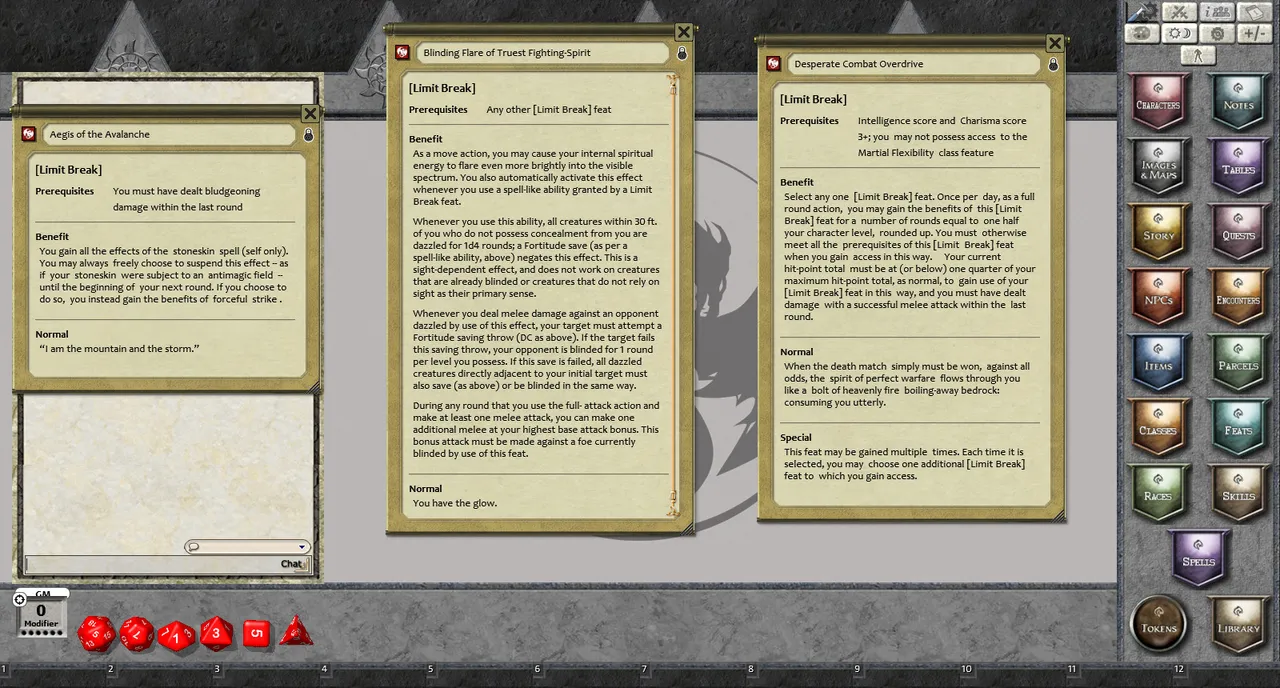 Fantasy Grounds - Feats of Legend - Limit Break: 21 Feats of Martial Finality! (PFRPG) Screenshot 2