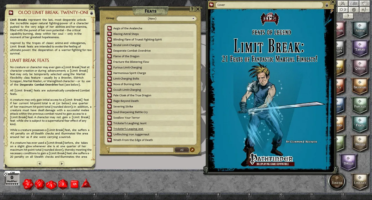Fantasy Grounds - Feats of Legend - Limit Break: 21 Feats of Martial Finality! (PFRPG) Screenshot 3