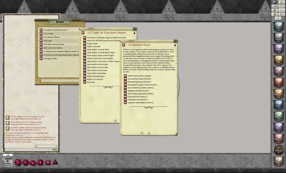 Fantasy Grounds - Mythic Monsters #13: Dragons (PFRPG) Screenshot 1