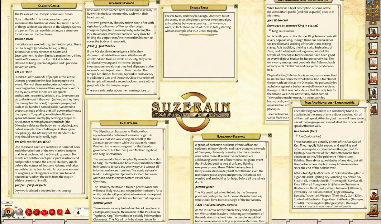 Fantasy Grounds - Savage Suzerain: Dogs Of Hades (Savage Worlds) Screenshot 1