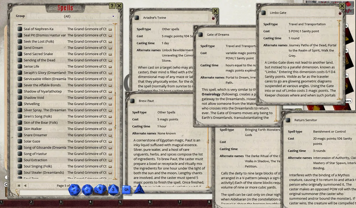Fantasy Grounds - The Grand Grimoire of Cthulhu Mythos Magic (CoC7E) Screenshot 4