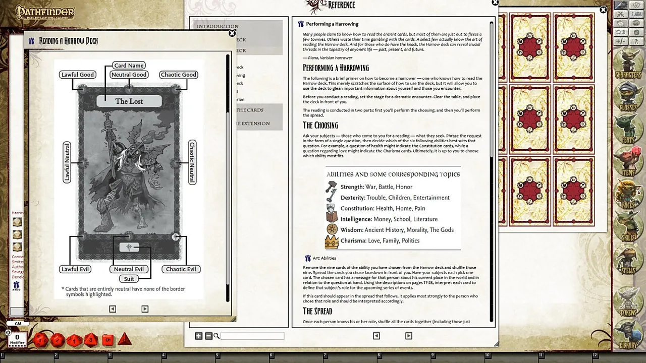 Fantasy Grounds - Pathfinder RPG - Harrow Deck (PFRPG) Screenshot 0