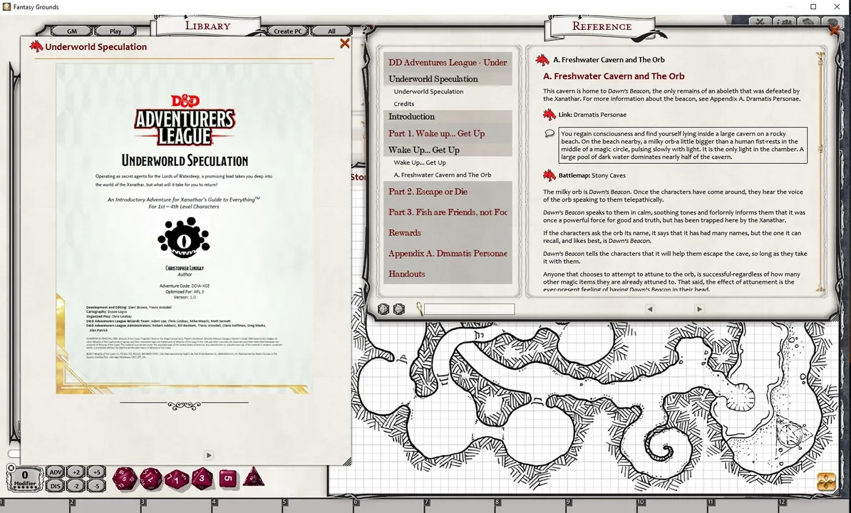Fantasy Grounds - D&D DDIA-XGE Underworld Speculation Screenshot 2
