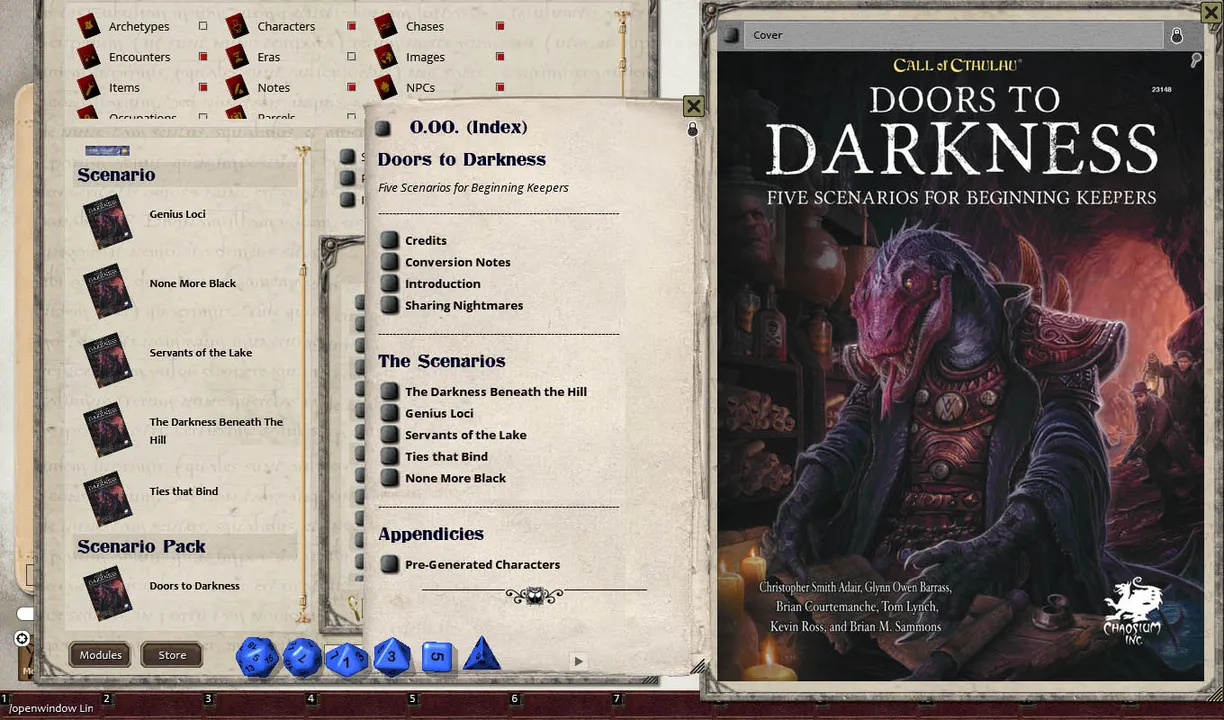 Fantasy Grounds - Doors to Darkness (CoC7E) Screenshot 1