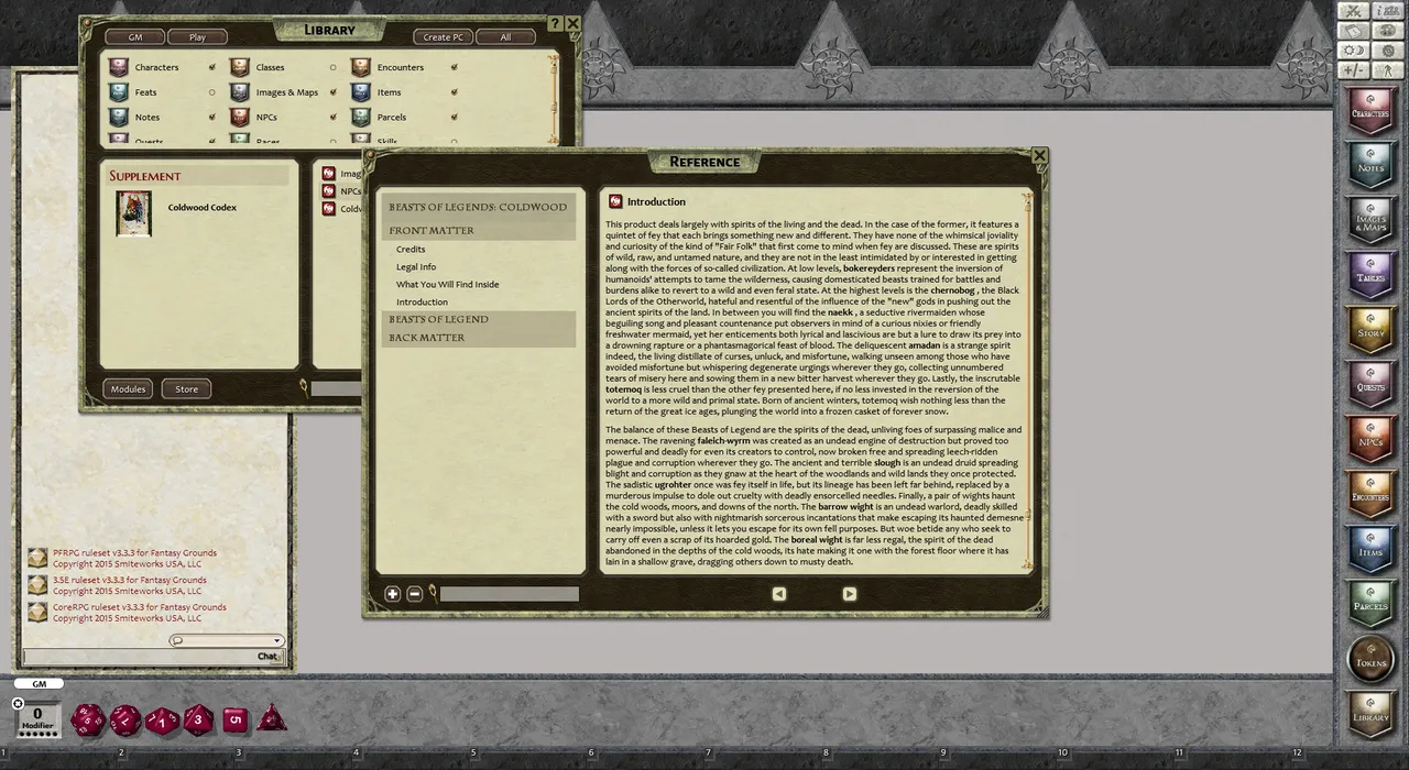 Fantasy Grounds - Beasts of Legend: Coldwood Codex (PFRPG) Screenshot 0