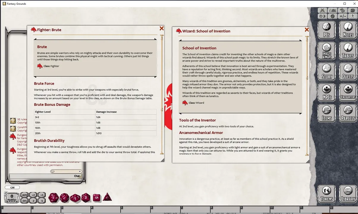 Fantasy Grounds - D&D: Unearthed Arcana Screenshot 1