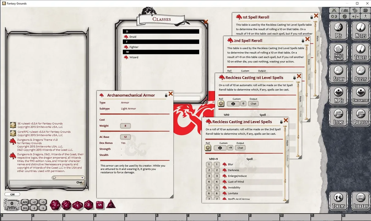 Fantasy Grounds - D&D: Unearthed Arcana Screenshot 3