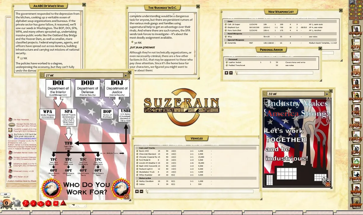Fantasy Grounds - Suzerain: Noir Knights (Savage Worlds) Screenshot 0