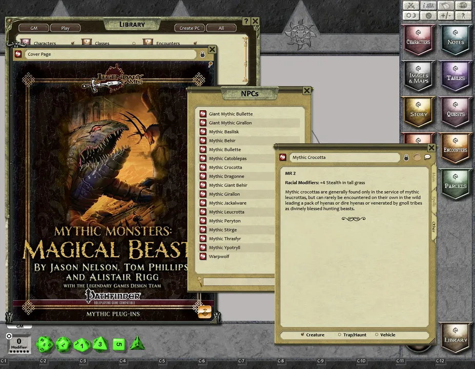 Fantasy Grounds - Mythic Monsters #15: Magical Beasts (PFRPG) Screenshot 3