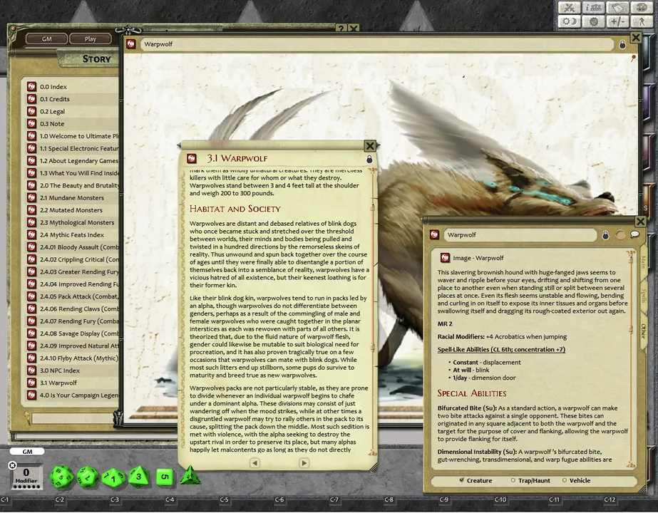 Fantasy Grounds - Mythic Monsters #15: Magical Beasts (PFRPG) Screenshot 1