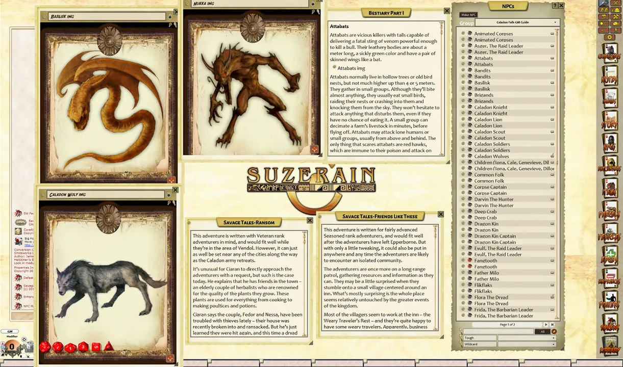 Fantasy Grounds - Suzerain: Caladon Falls (Savage Worlds) Screenshot 2