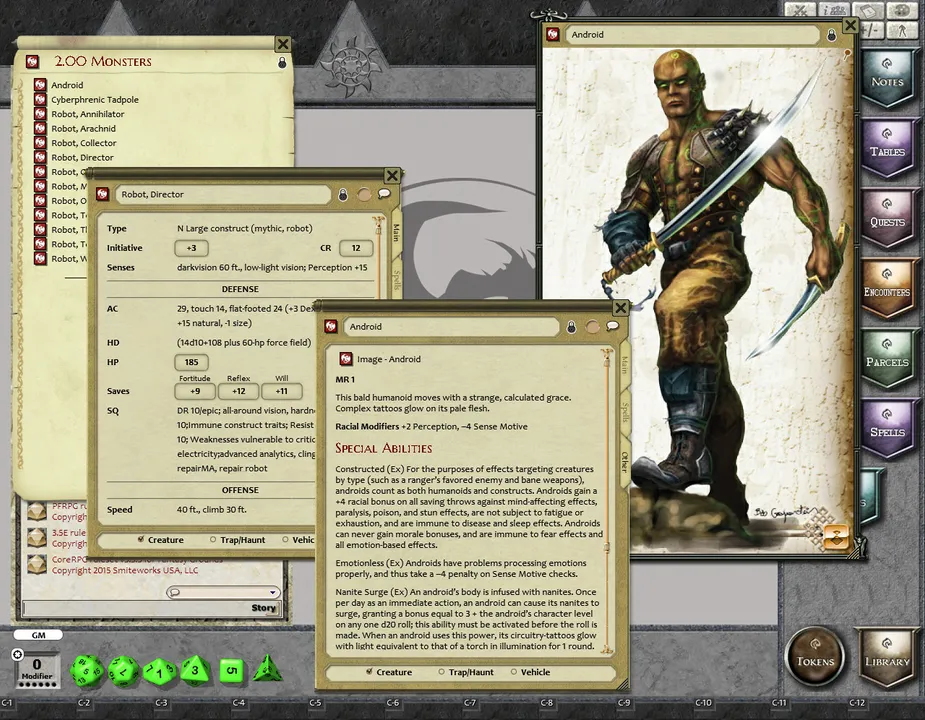 Fantasy Grounds - Mythic Monsters #37: Robots (PFRPG) Screenshot 0