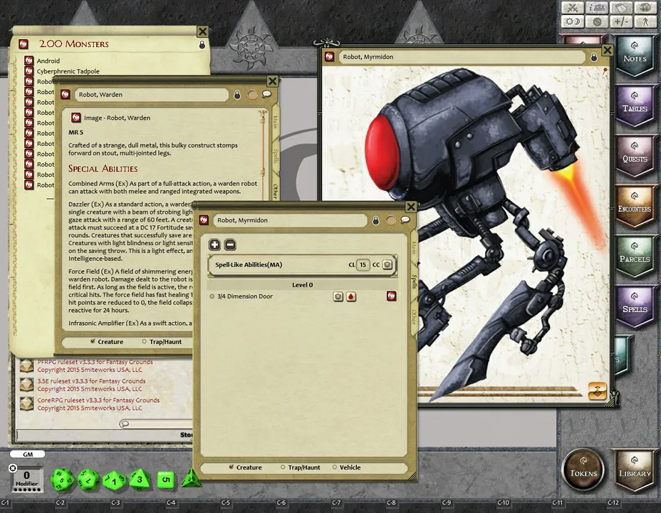 Fantasy Grounds - Mythic Monsters #37: Robots (PFRPG) Screenshot 1