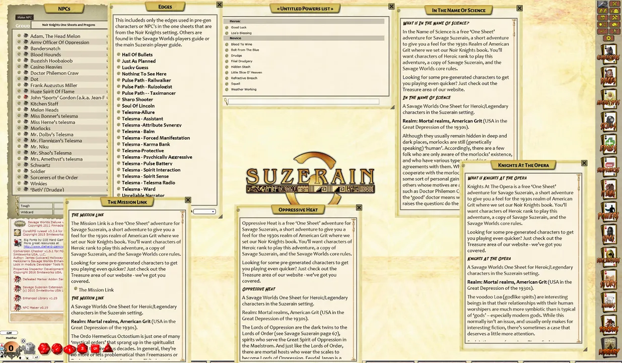 Fantasy Grounds - Noir Knights Intro Pack (Savage Worlds) Screenshot 2
