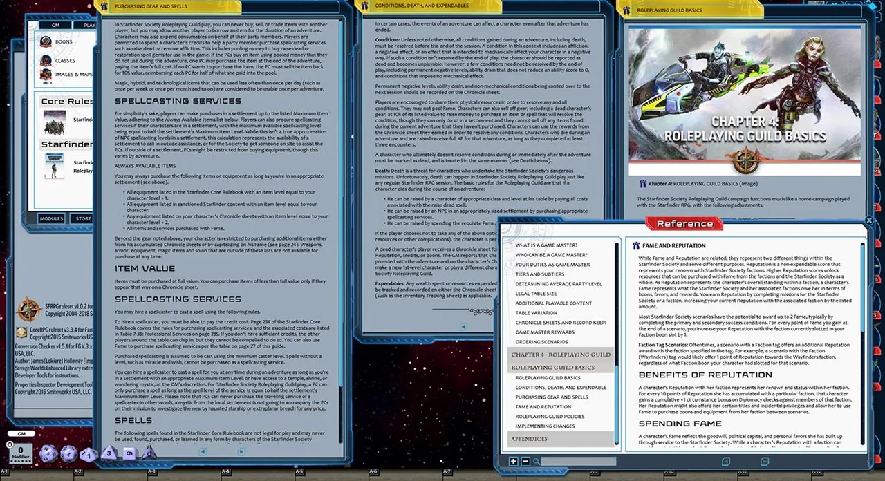Fantasy Grounds - Starfinder RPG - Starfinder Society Roleplaying Guild Guide (SFRPG) Screenshot 3