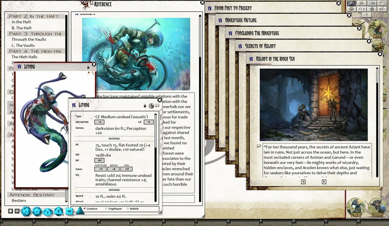 Fantasy Grounds - Pathfinder RPG - Ruins of Azlant AP 5: Tower of the Drowned Dead (PFRPG) Screenshot 4