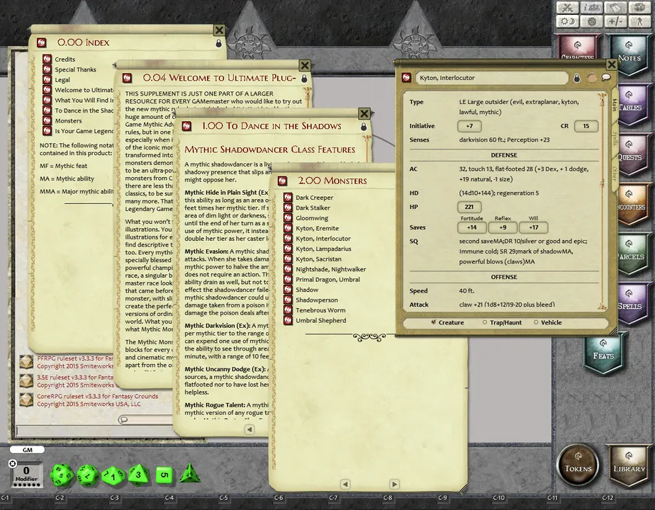 Fantasy Grounds - Mythic Monsters #32: Shadow (PFRPG) Screenshot 2