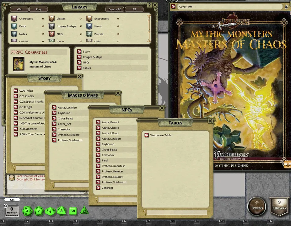 Fantasy Grounds - Mythic Monsters #24: Masters of Chaos (PFRPG) Screenshot 0