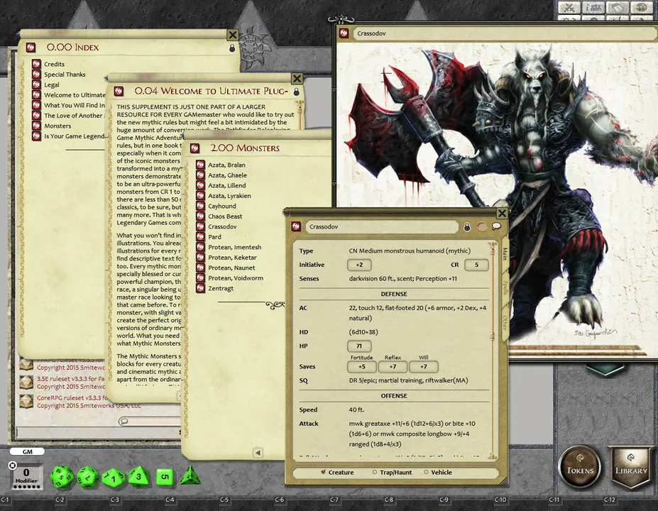 Fantasy Grounds - Mythic Monsters #24: Masters of Chaos (PFRPG) Screenshot 1
