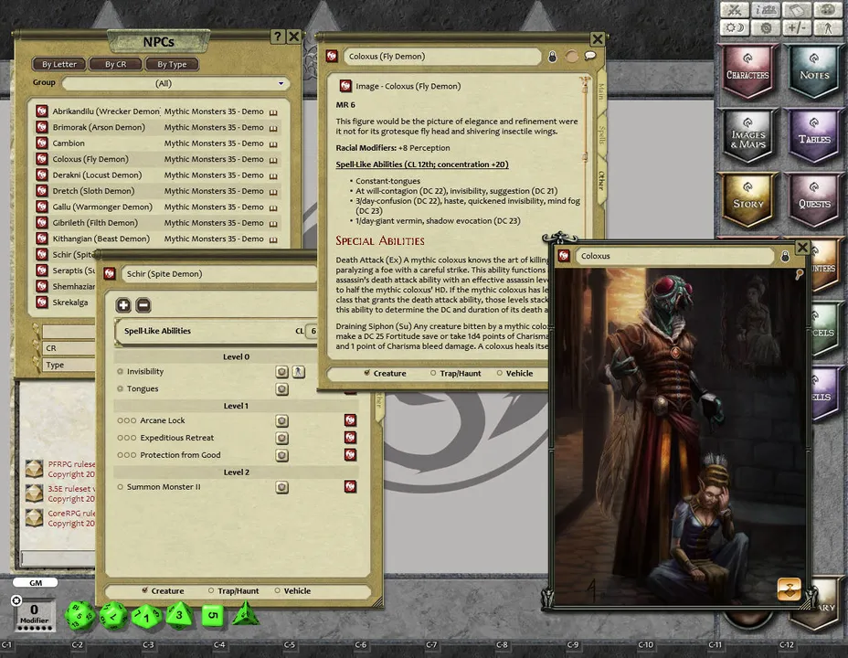 Fantasy Grounds - Mythic Monsters #35: Demons Too (PFRPG) Screenshot 1