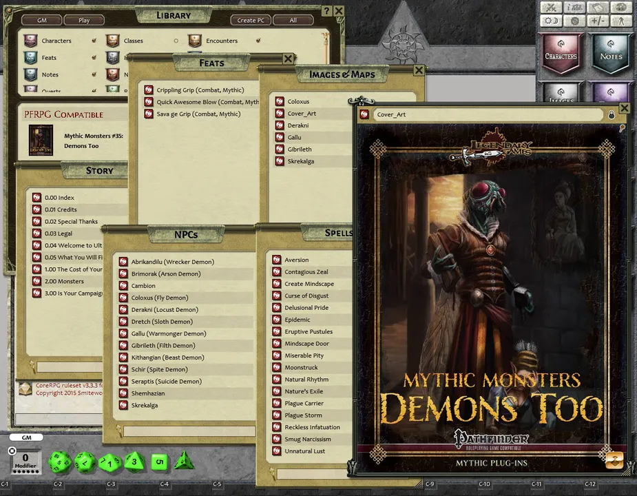 Fantasy Grounds - Mythic Monsters #35: Demons Too (PFRPG) Screenshot 0