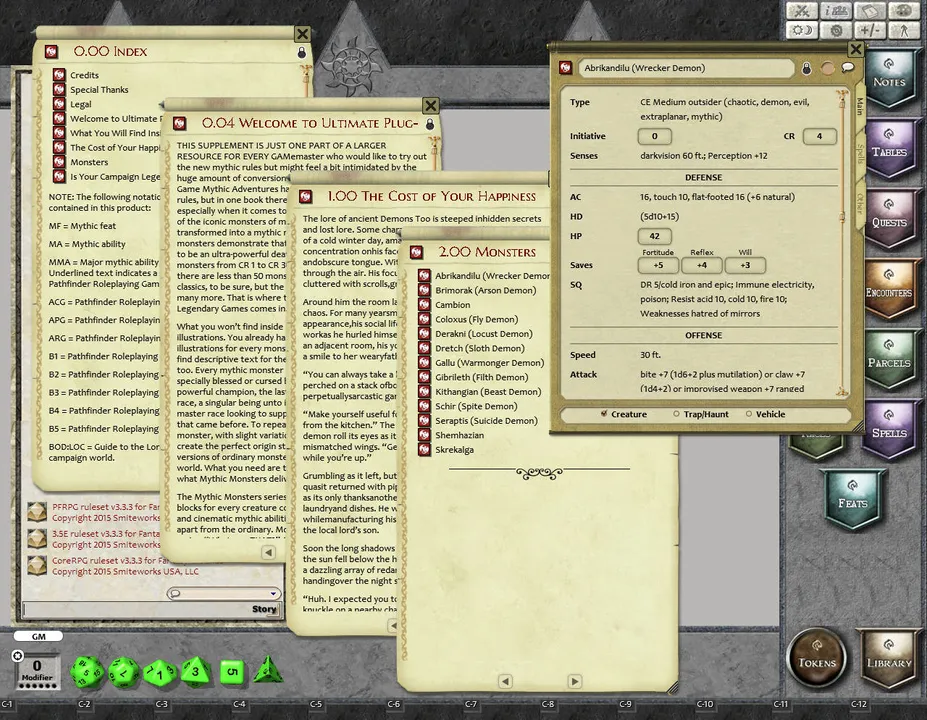 Fantasy Grounds - Mythic Monsters #35: Demons Too (PFRPG) Screenshot 3