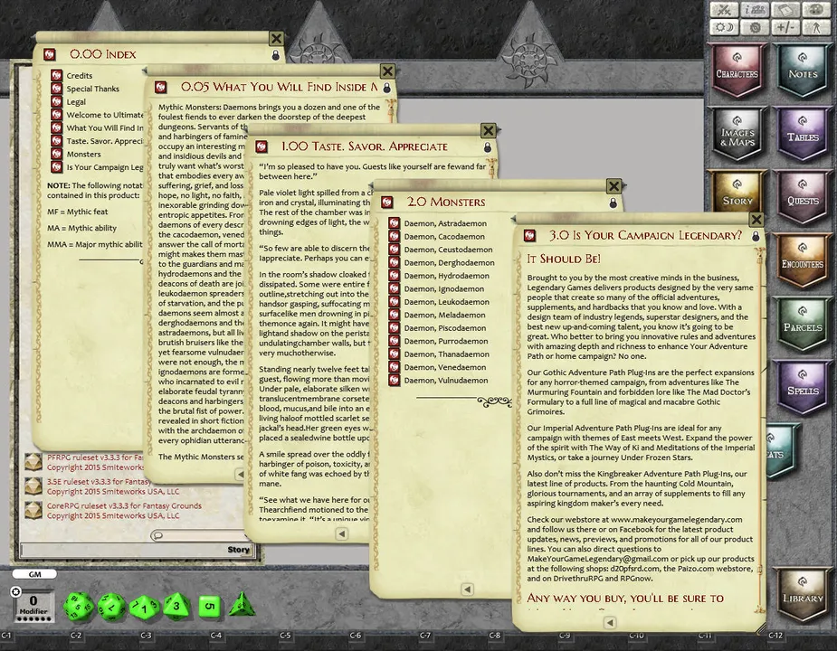 Fantasy Grounds - Mythic Monsters #31: Daemons (PFRPG) Screenshot 2