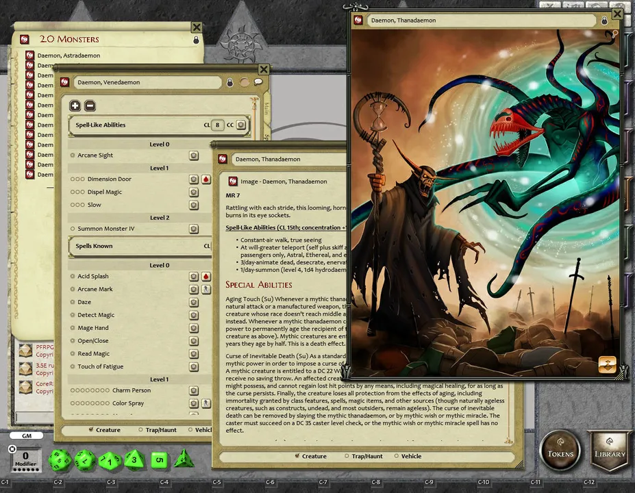 Fantasy Grounds - Mythic Monsters #31: Daemons (PFRPG) Screenshot 3