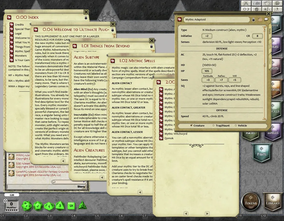 Fantasy Grounds - Mythic Monsters #17: Aliens (PFRPG) Screenshot 3