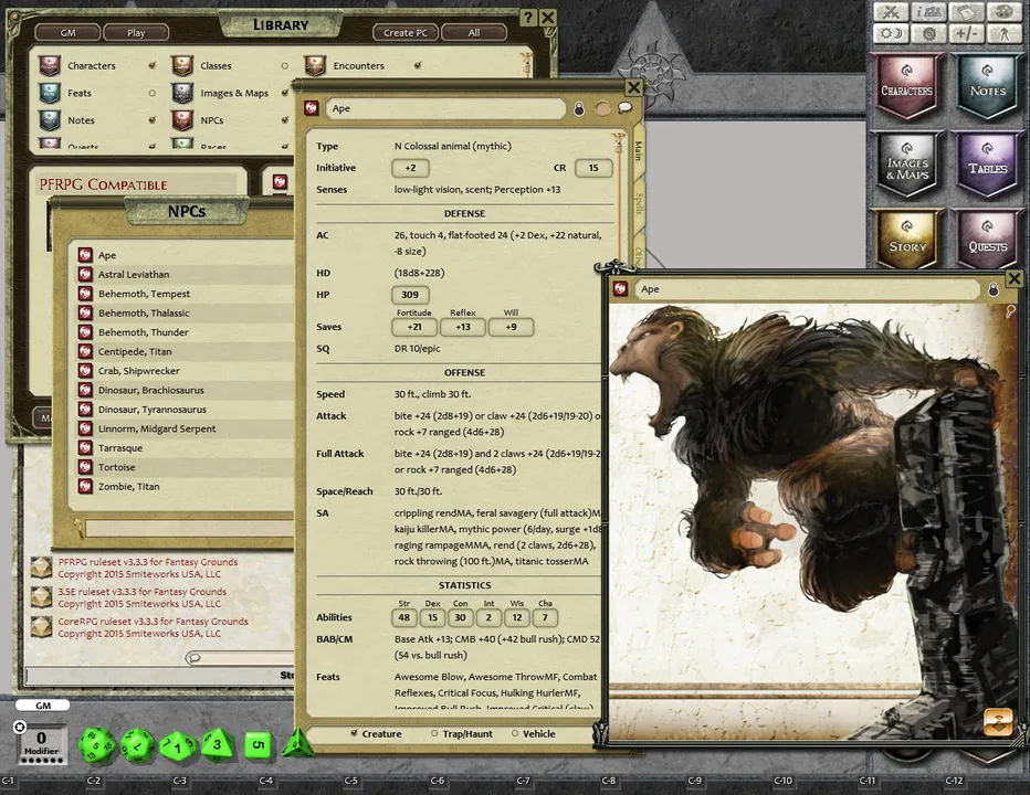 Fantasy Grounds - Mythic Monsters #27: COLOSSAL (PFRPG) Screenshot 1