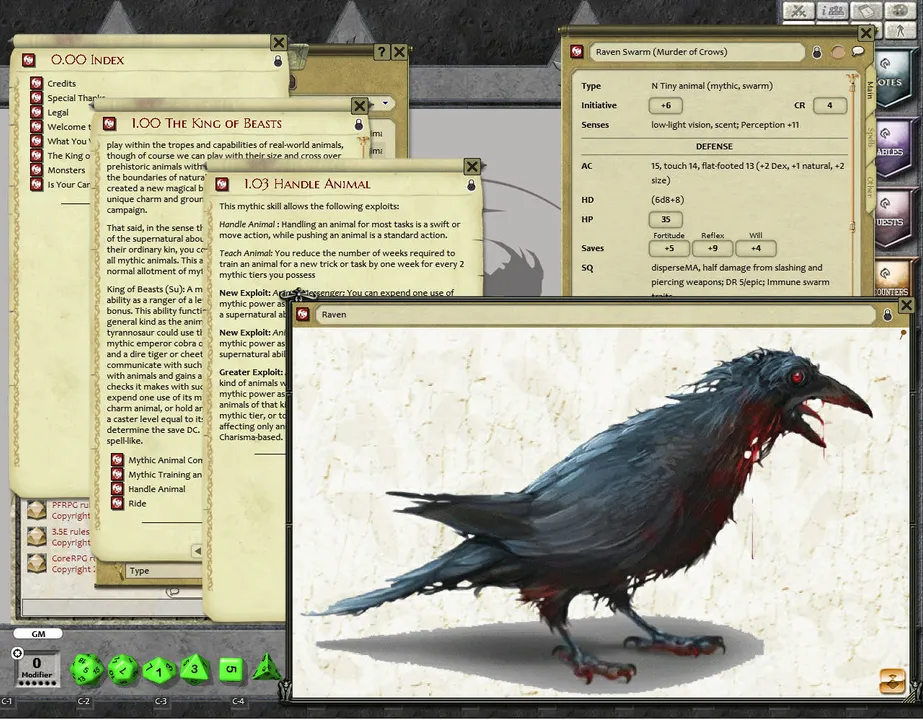 Fantasy Grounds - Mythic Monsters #28: Animals (PFRPG) Screenshot 2