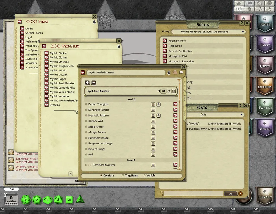 Fantasy Grounds - Mythic Monsters #18: Aberrations (PFRPG) Screenshot 1