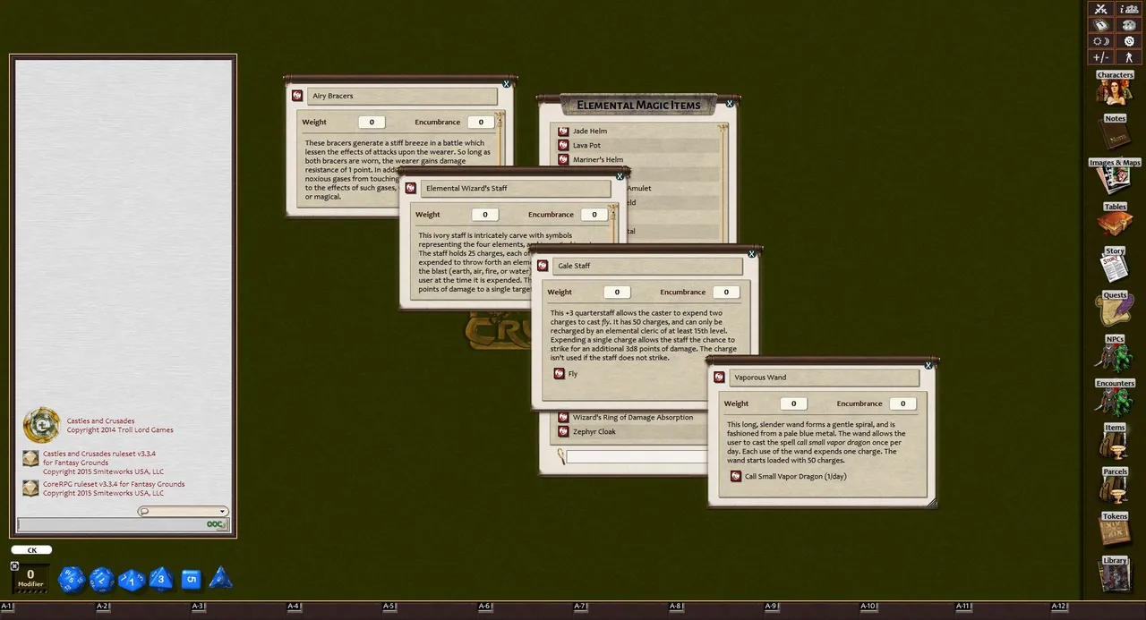 Fantasy Grounds - Elemental Spells (Castles & Crusades) Screenshot 1
