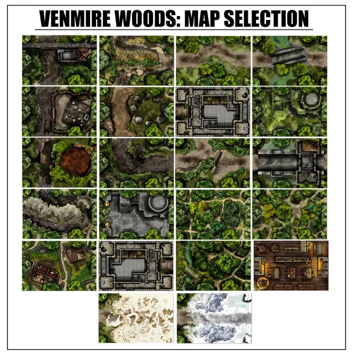 Fantasy Grounds - Meanders Map Pack: Venmire Woods (Map Pack) Screenshot 4
