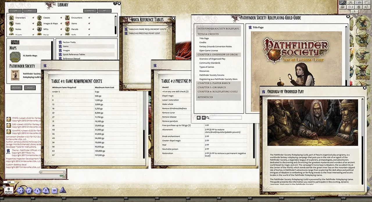 Fantasy Grounds - Pathfinder Society Roleplaying Guild Guide (PFRPG) Screenshot 0
