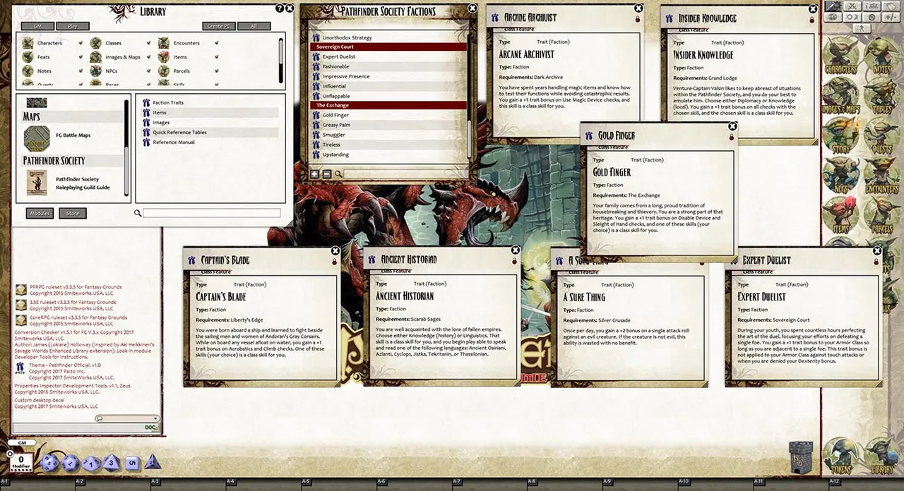 Fantasy Grounds - Pathfinder Society Roleplaying Guild Guide (PFRPG) Screenshot 1