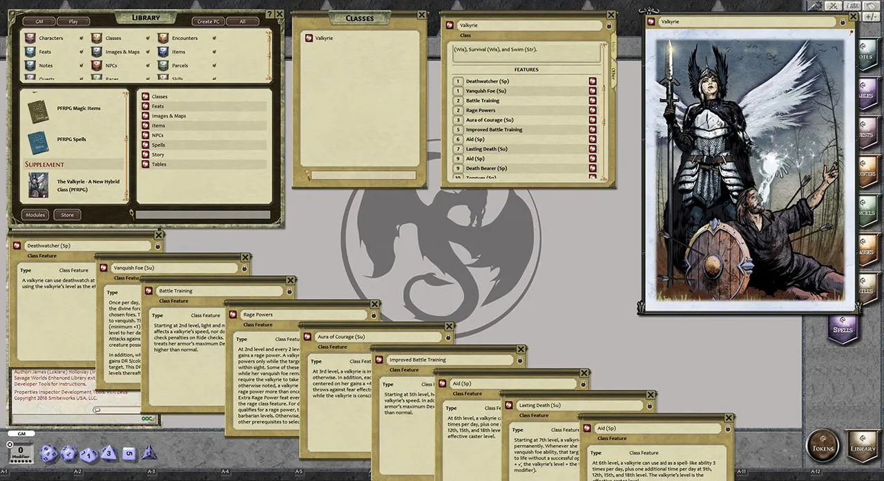 Fantasy Grounds - The Valkyrie: A New Hybrid Class (PFRPG) Screenshot 2