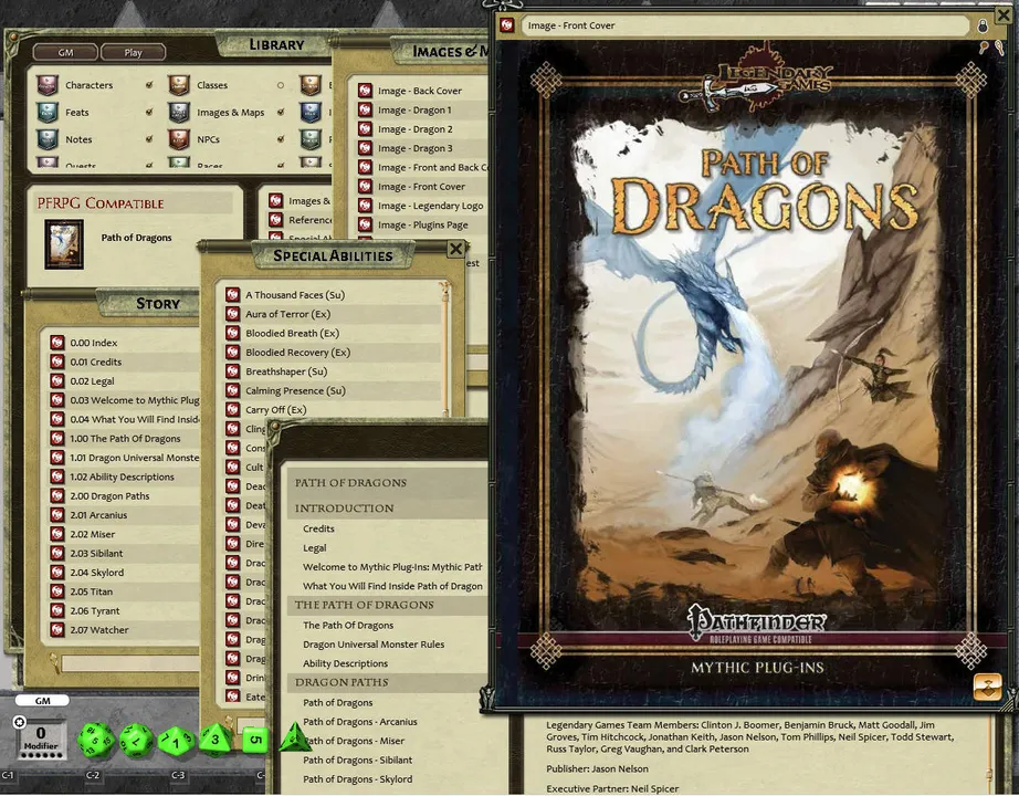 Fantasy Grounds - Path of Dragons (PFRPG) Screenshot 1