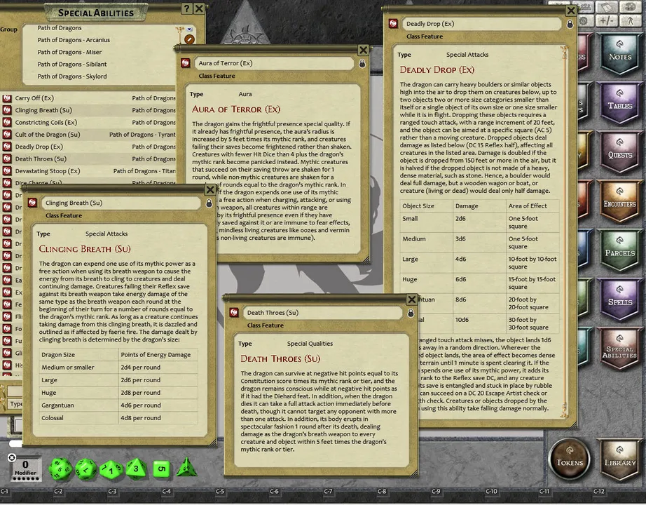 Fantasy Grounds - Path of Dragons (PFRPG) Screenshot 2