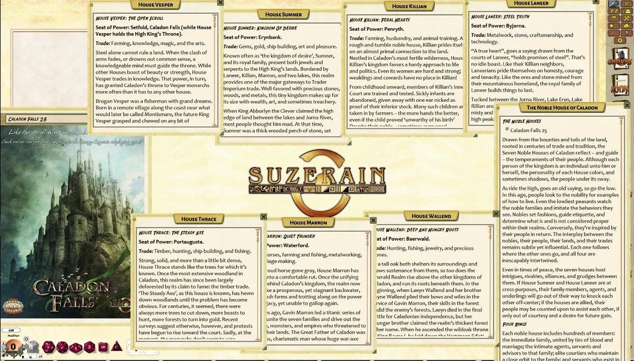 Fantasy Grounds - Suzerain: Caladon Falls Intro Pack (Savage Worlds) Screenshot 1