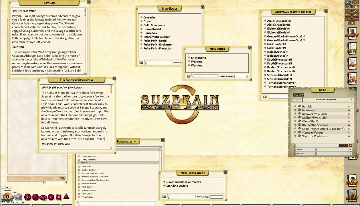 Fantasy Grounds - Suzerain: Caladon Falls Intro Pack (Savage Worlds) Screenshot 0