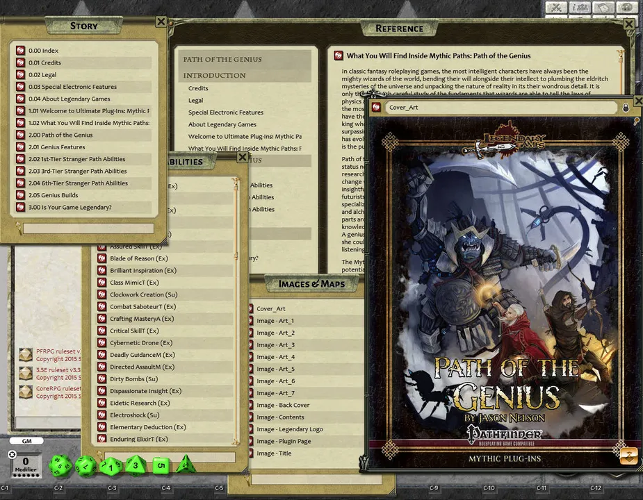 Fantasy Grounds - Path of the Genius (PFRPG) Screenshot 0