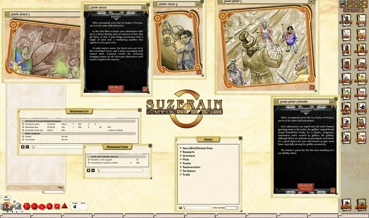 Fantasy Grounds - Clockwork Dreams Intro Pack (Savage Worlds) Screenshot 2